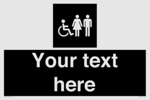 Custom information: black panel disabled female and male